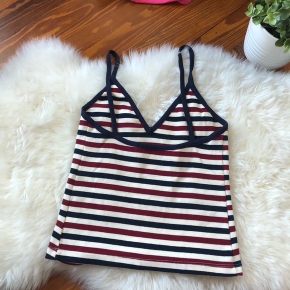 Brandy Melville Striped V Neck Tank - Picture 4 of 6